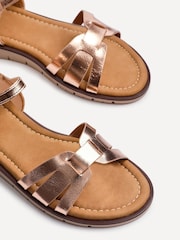 Linzi Gold Isabel Cut Out Front Strap Sandals - Image 5 of 6