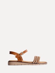 Linzi Brown Electra Studded Front Strap Sandals - Image 2 of 5