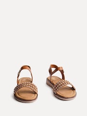 Linzi Brown Electra Studded Front Strap Sandals - Image 3 of 5