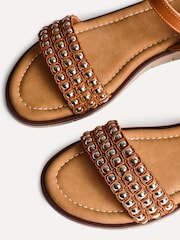 Linzi Brown Electra Studded Front Strap Sandals - Image 4 of 5