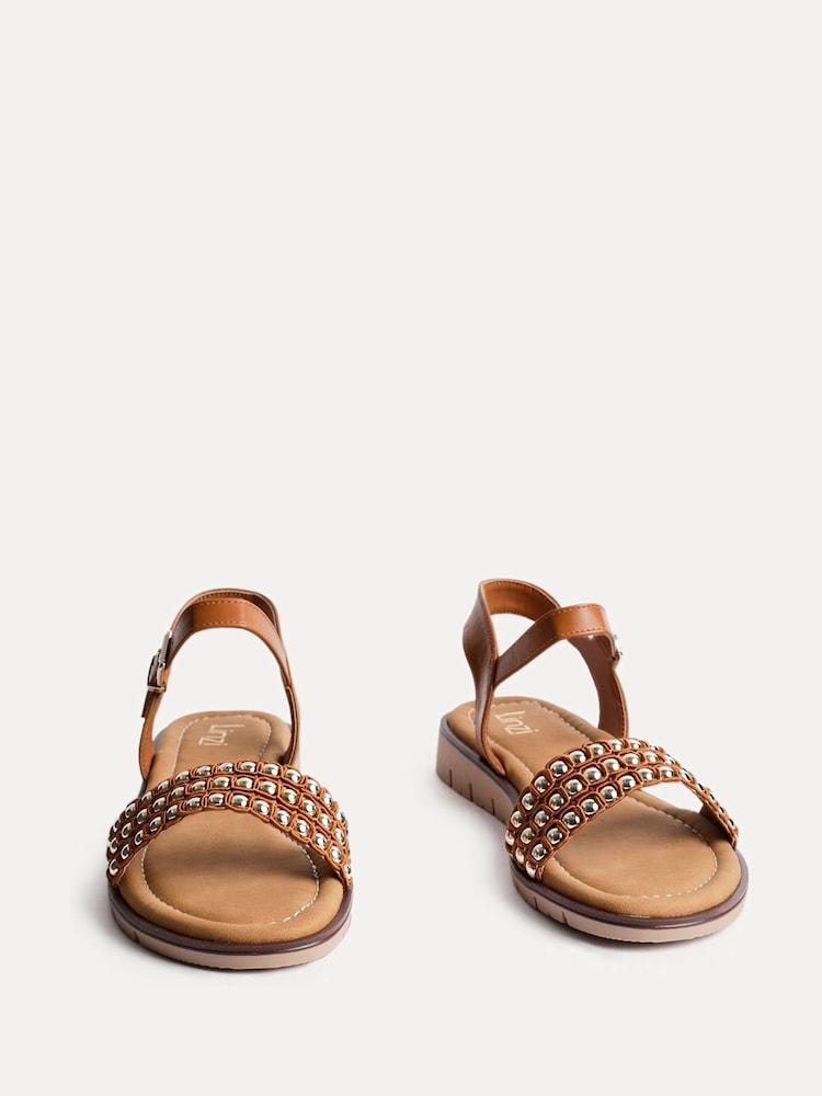 Braun - Linzi Electra Studded Front Strap Sandals - Bild 7 von 7