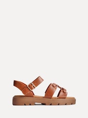 Linzi Brown Hattie Flatform Gladiator Studded Sandals - Image 2 of 5