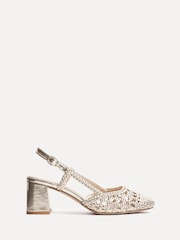 Linzi Gold Sandria Handwoven Slingback Court Sandals - Image 2 of 5