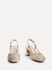 Linzi Gold Sandria Handwoven Slingback Court Sandals - Image 3 of 5