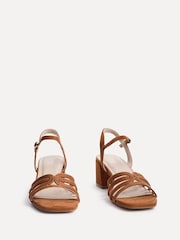 Linzi Brown Adira Strappy Heeled Sandals With T-Bar - Image 3 of 5