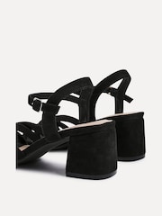 Linzi Black Flair Heeled Sandals With Cross Front Straps - Image 5 of 5