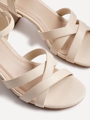 Linzi Natural Flair Heeled Sandals With Cross Front Straps - Image 5 of 5