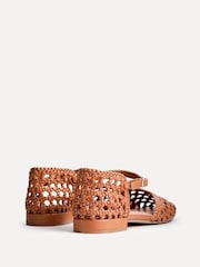 Linzi Brown Suki Handwoven Low Block Court Heels - Image 4 of 5