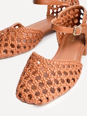 Linzi Brown Suki Handwoven Low Block Court Heels - Image 5 of 5