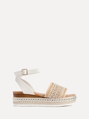 Linzi Gold Opulant Embellished Espedrille Flatform Shoes - Image 2 of 5