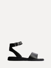 Linzi Black Nora Two Part Flat Sandals - Image 2 of 5