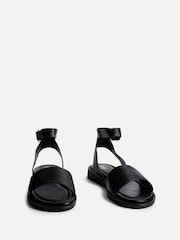 Linzi Black Nora Two Part Flat Sandals - Image 3 of 5