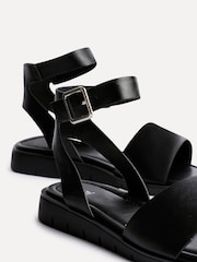 Linzi Black Nora Two Part Flat Sandals - Image 5 of 5
