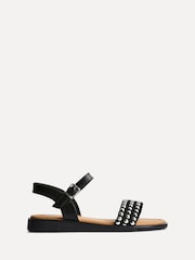 Linzi Black Electra Studded Front Strap Sandals - Image 2 of 5