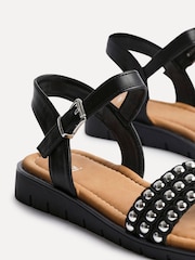 Linzi Black Electra Studded Front Strap Sandals - Image 5 of 5
