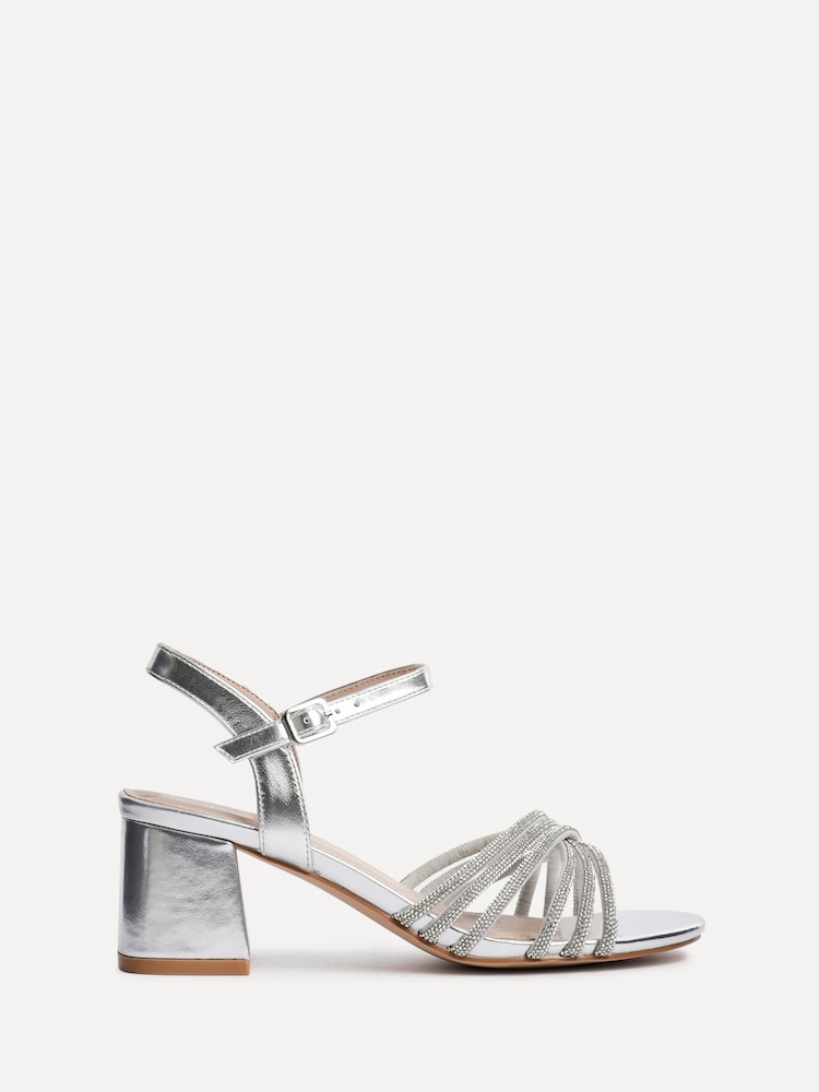 Linzi Gracie Diamante Front Strap Low Block Sandals - Bild 2 von 5 Linzi Gracie Diamante Front Strap Low Block Sandals - Bild 2 von 5