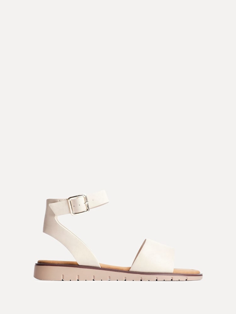 Linzi Natural Nora Two Part Flat Sandals - Image 2 of 5