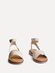 Linzi Natural Nora Two Part Flat Sandals - Image 3 of 5