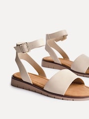Linzi Natural Nora Two Part Flat Sandals - Image 4 of 5