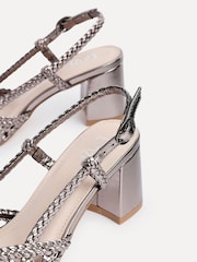 Linzi Pewter Sandria Handwoven Slingback Court Sandals - Image 5 of 5