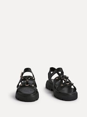 Linzi Black Hattie Flatform Gladiator Studded Sandals - Image 3 of 5