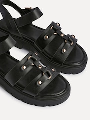 Linzi Black Hattie Flatform Gladiator Studded Sandals - Image 4 of 5