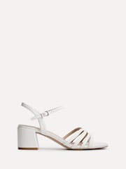 Linzi White Adira Strappy Heeled Sandals With T-Bar - Image 2 of 5