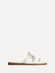 Linzi White Cassandra Double Strap Sandals With Buckle Detail - Image 2 of 5