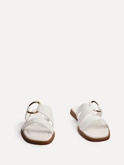 Linzi White Cassandra Double Strap Sandals With Buckle Detail - Image 3 of 5