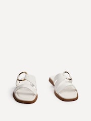 Linzi White Cassandra Double Strap Sandals With Buckle Detail - Image 6 of 6