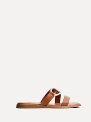 Linzi Brown Cassandra Double Strap Sandals With Buckle Detail - Image 2 of 5