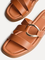 Linzi Brown Cassandra Double Strap Sandals With Buckle Detail - Image 4 of 5