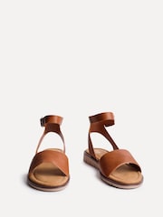 Linzi Light Brown Nora Two Part Flat Sandals - Image 4 of 6