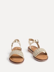 Linzi Gold Halo Embellished Front Strap Sandals - Image 4 of 6