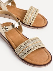 Linzi Gold Halo Embellished Front Strap Sandals - Image 5 of 6