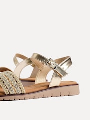 Linzi Gold Halo Embellished Front Strap Sandals - Image 6 of 6