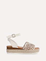 Linzi Natural Sundown Handwoven Espadrille Flatform Sandals - Image 2 of 5