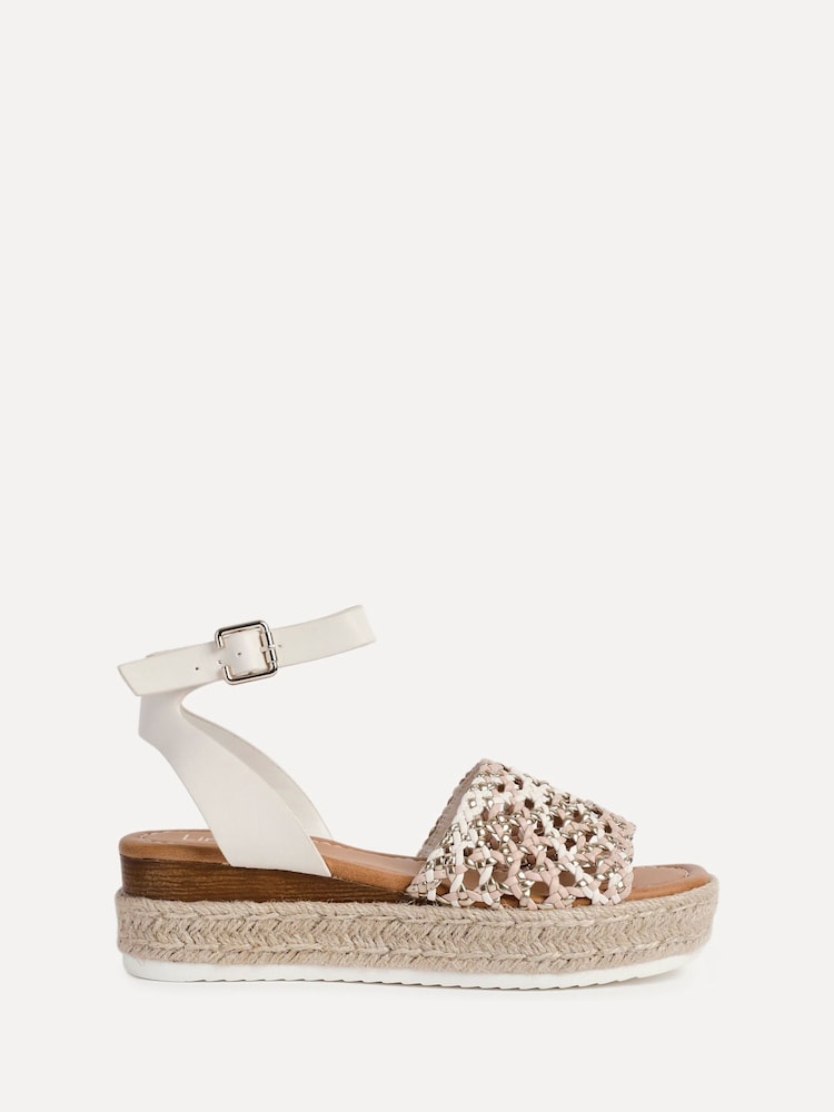 Linzi Natural Sundown Handwoven Espadrille Flatform Sandals - Image 2 of 5