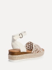Linzi Natural Sundown Handwoven Espadrille Flatform Sandals - Image 3 of 5