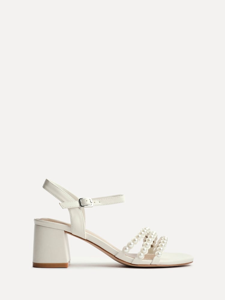Linzi Perla Heeled Sandals With Pearl Straps - Bild 2 von 5 Linzi Perla Heeled Sandals With Pearl Straps - Bild 2 von 5