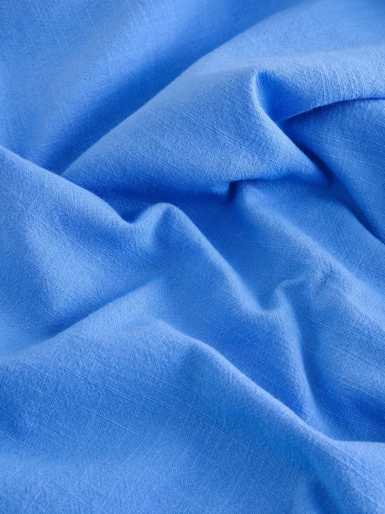 Pastel Blue Puff Sleeve Midi Dress - Image 5 of 6