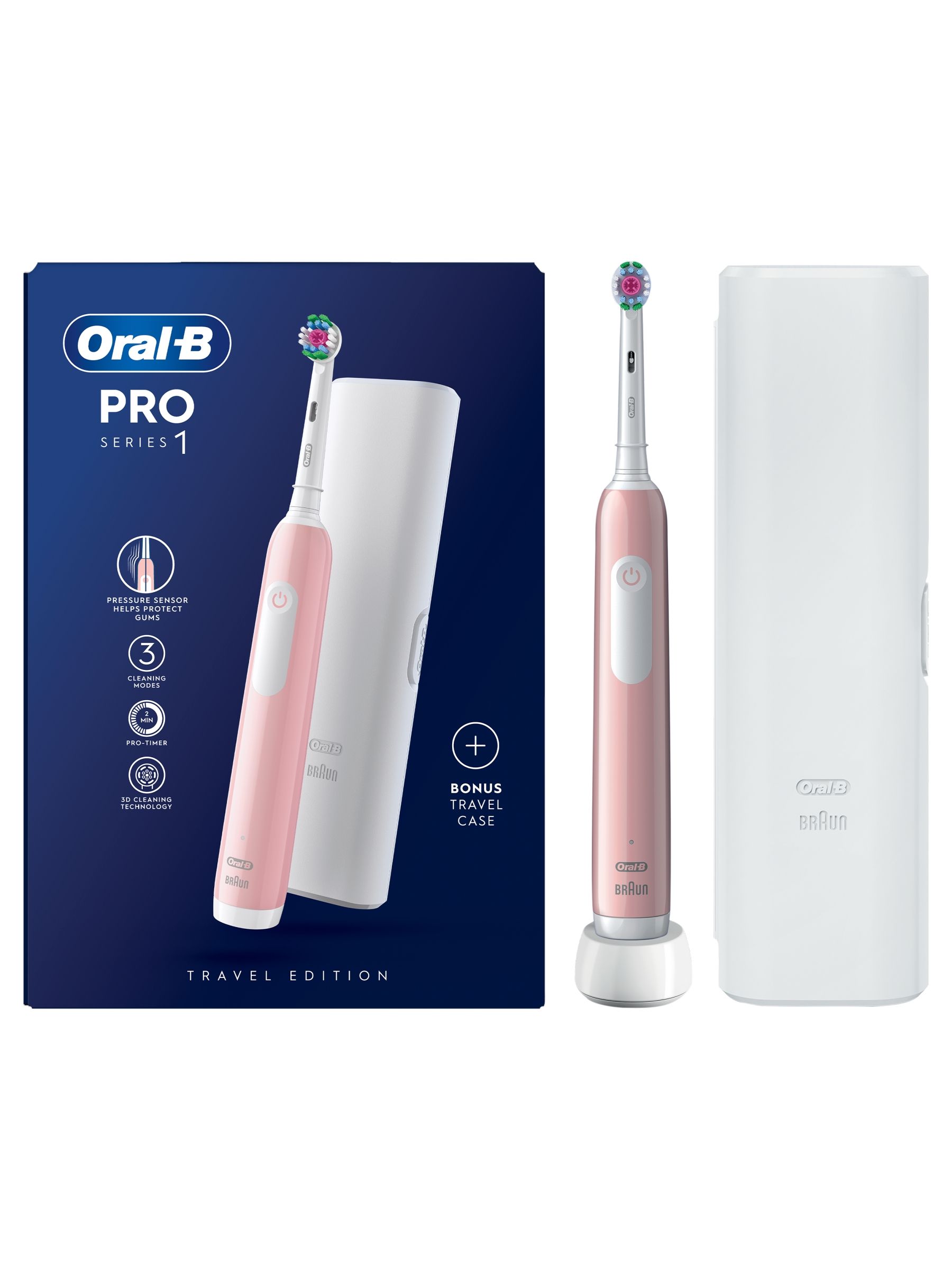 Debenhams Pro Series 1 3D White Pink Toothbrush+Case - Image 10