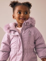 Pink Print Shower Resistant Snowsuit (3mths-7yrs) - Image 4 of 7