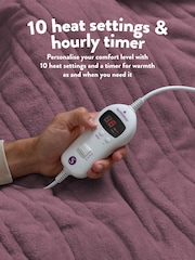Slumberdown Purple Comfy Hugs 10 Temperature Settings Heated Throw - Image 5 of 7