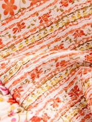 Pink Ditsy Floral Print Occasion Bandeau Tiered Maxi Dress - Image 6 of 7