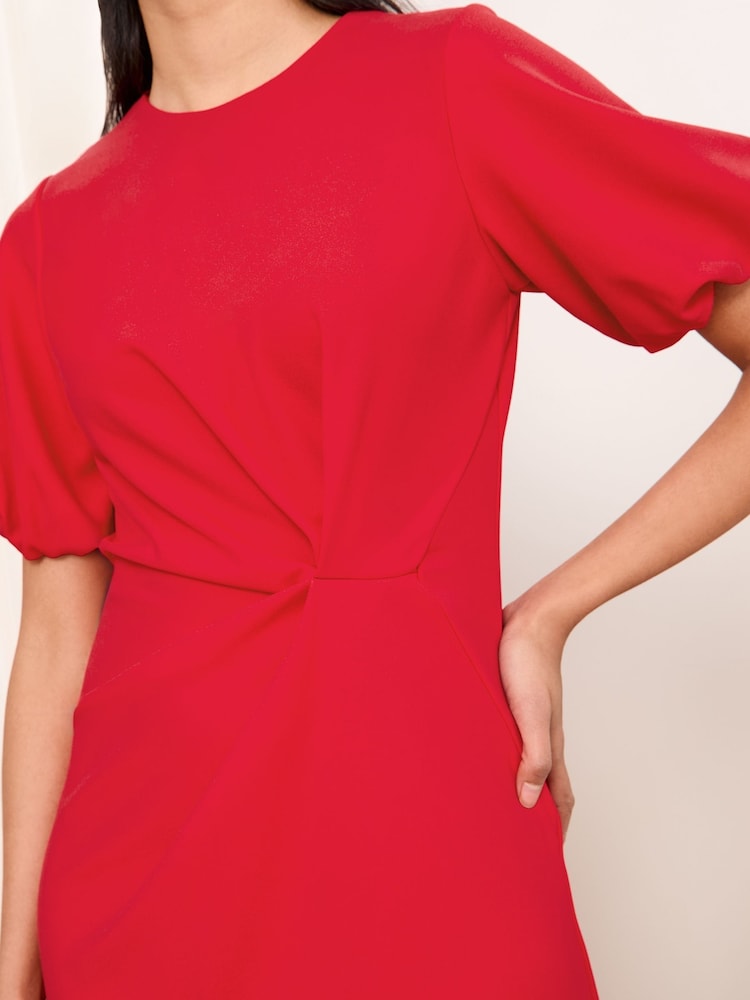 Rot - Friends Like These Kurzärmeliges Minikleid in Tailored Fit mit Drapierung - Bild 2 von 4 Rot - Friends Like These Kurzärmeliges Minikleid in Tailored Fit mit Drapierung - Bild 2 von 4