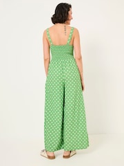 FatFace Ruby Mid Green Woodblock Ruby Jumpsuit - Image 2 of 5