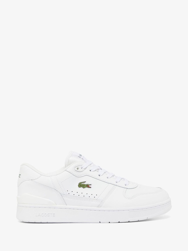 Weiß - Lacoste White/Green T-Clip Trainers - Bild 1 von 6