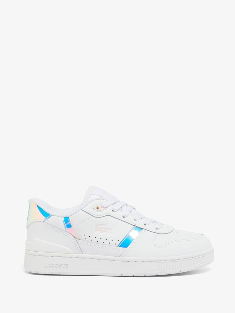Lacoste T-Clip Lace-Up White Trainers - Image 1 of 6