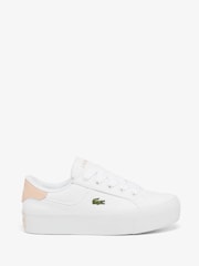 Lacoste Ziane Platform White Trainers - Image 3 of 8